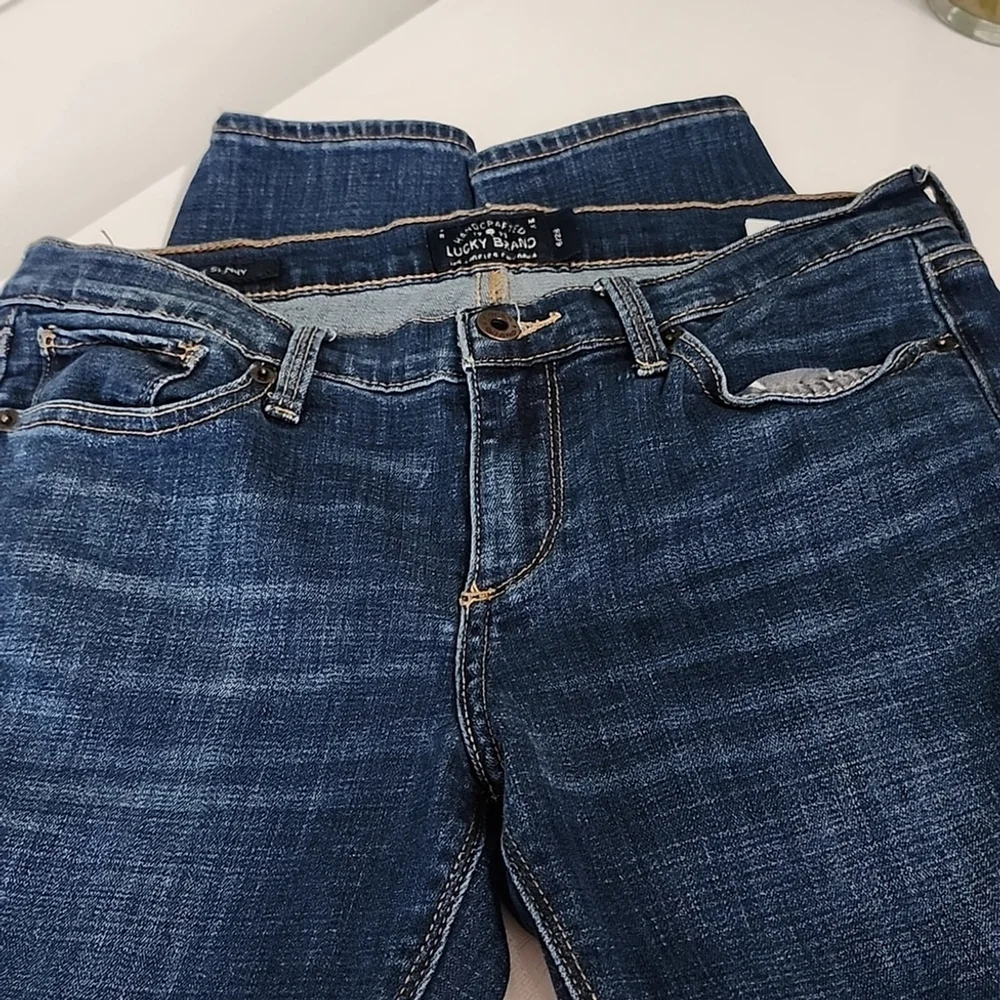 Lucky Brand Charlie Skinny Dark Blue Jeans - Picture 3 of 6